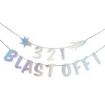 '3 2 1 blast off' girland
