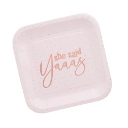 'she said yes' papír tányér