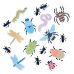 bogár buli inváziós falidekor, 30 db-os szett