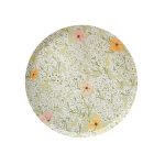 zöld virágos papír tányér