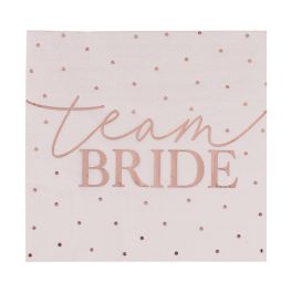 'team bride' rosegold szalvéta