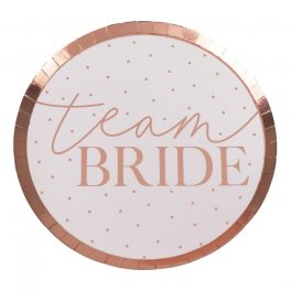 'team bride' papír tányér