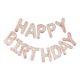 'Happy Birthday' rosegold konfettis lufi girland