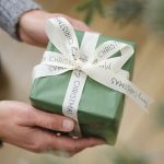 'Merry Christmas' krémszínű szalag