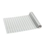 zsályazöld kockás asztali futó