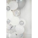 Ezüst króm latex lufi, 12 cm