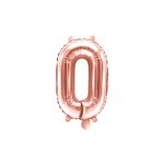 0-s fólia lufi, rosegold, 35 cm