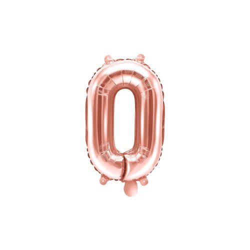 0-s fólia lufi, rosegold, 35 cm
