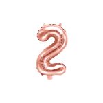 2-es fólia lufi, rosegold, 35 cm