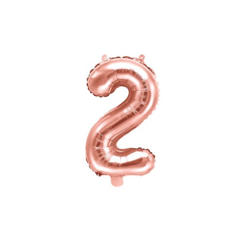 2-es fólia lufi, rosegold, 35 cm