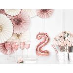 2-es fólia lufi, rosegold, 35 cm