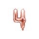 4-es fólia lufi, rosegold, 35 cm
