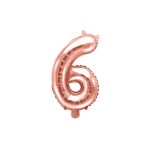 6-os fólia lufi, rosegold, 35 cm