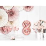 8-as fólia lufi, rosegold, 35 cm