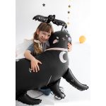 Fekete macska halloweeni fólia lufi