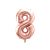 8-as óriás fólia lufi, rosegold, 86 cm