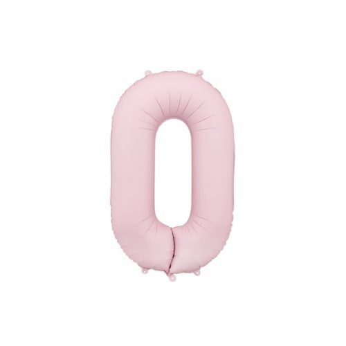 0-s óriás fólia lufi, púderrózsaszín, 86 cm