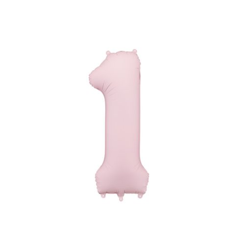 1-es óriás fólia lufi, púderrózsaszín, 86 cm