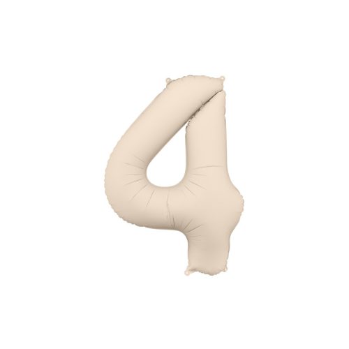 4-es óriás fólia lufi, bézs, 86 cm