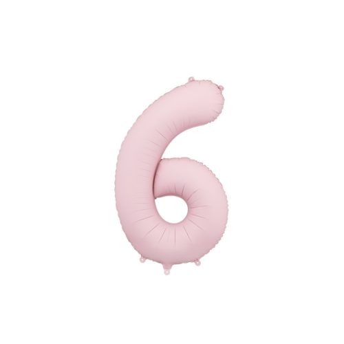 6-os óriás fólia lufi, púderrózsaszín, 86 cm