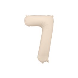 7-es óriás fólia lufi, bézs, 86 cm