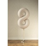 8-as óriás fólia lufi, bézs, 86 cm