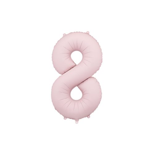 8-as óriás fólia lufi, púderrózsaszín, 86 cm