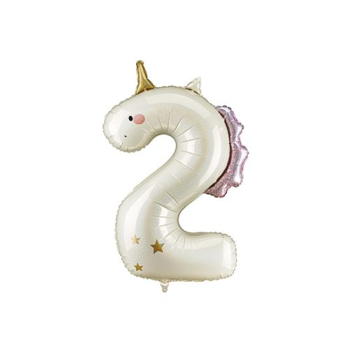 unikornis 2-es óriás fólia lufi, 93 cm
