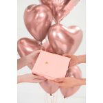 Szív alakú rosegold fólia lufi
