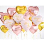 Szív alakú pink fólia lufi