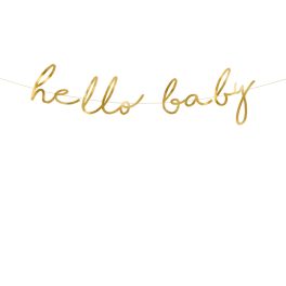 'hello baby' arany banner