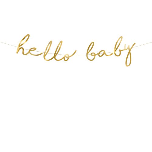 'hello baby' arany banner