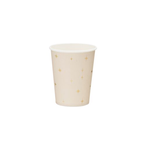 bézs-arany csillagmintás pohár