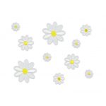 százszorszép vasalható patch virágok, 10 db-os szett