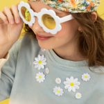 százszorszép vasalható patch virágok, 10 db-os szett