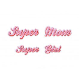 Supermom és Supergirl anya-lánya vasalható felirat