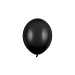 erős pasztel fekete latex lufi, 23 cm