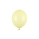 pastel light yellow erős latex lufi, 23 cm
