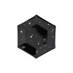 Fekete arany csillagos parti papír tányér