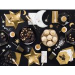 Fekete arany csillagos parti papír tányér