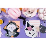 Boo! papír tányér halloweeni partyra
