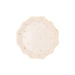 bézs-arany csillagmintás papír tányér