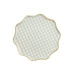 Zöld kockás papír tányér