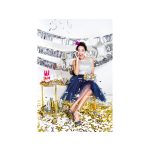 Konfetti ágyú, arany, 40 cm