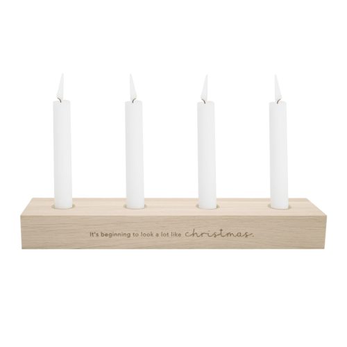 Adventi gyertyatartó (tölgy)
