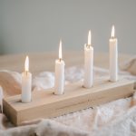 Adventi gyertyatartó (tölgy)