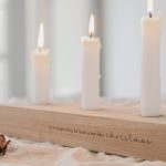 Adventi gyertyatartó (tölgy)