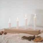 Adventi gyertyatartó (tölgy)